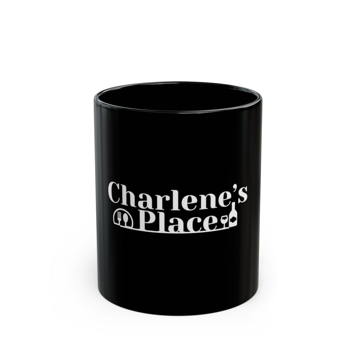 Charlene's Place Black Coffee Mug — Classic Logo 11oz & 15oz