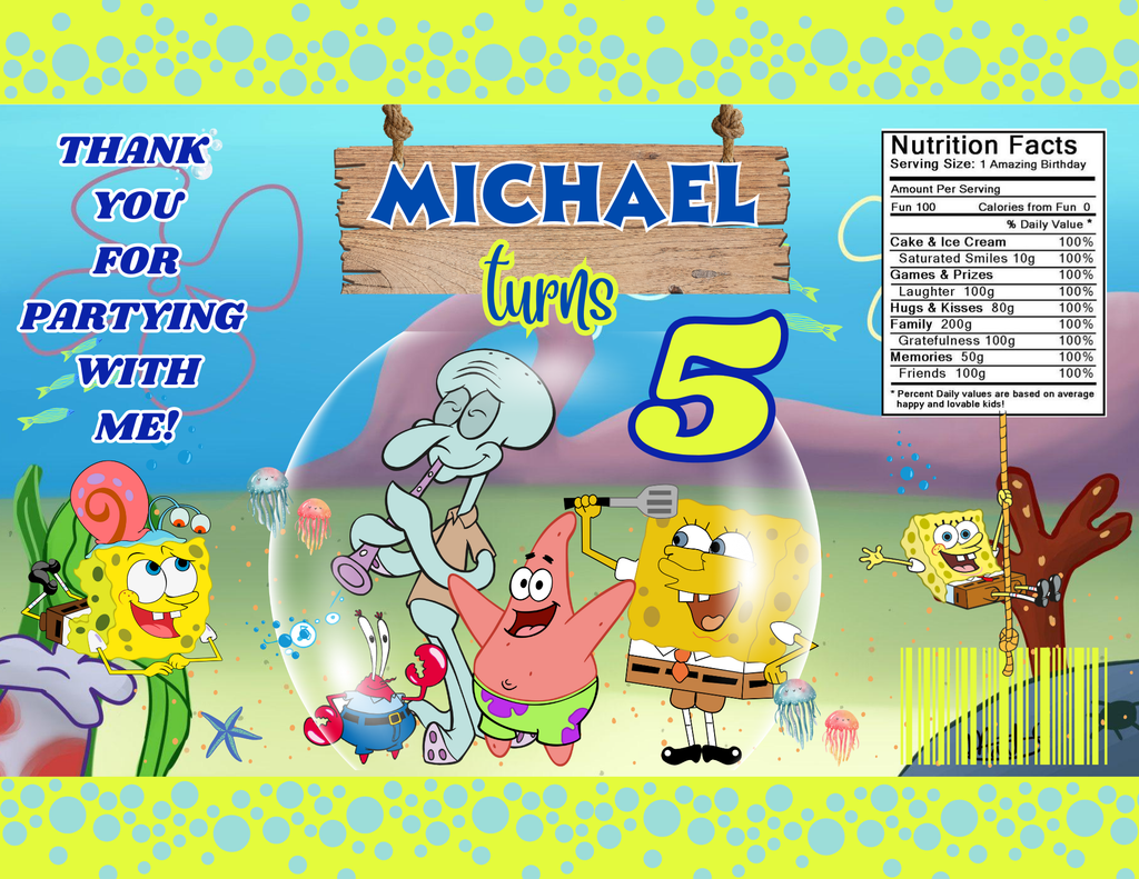 Sponge Bob Party Favor 1