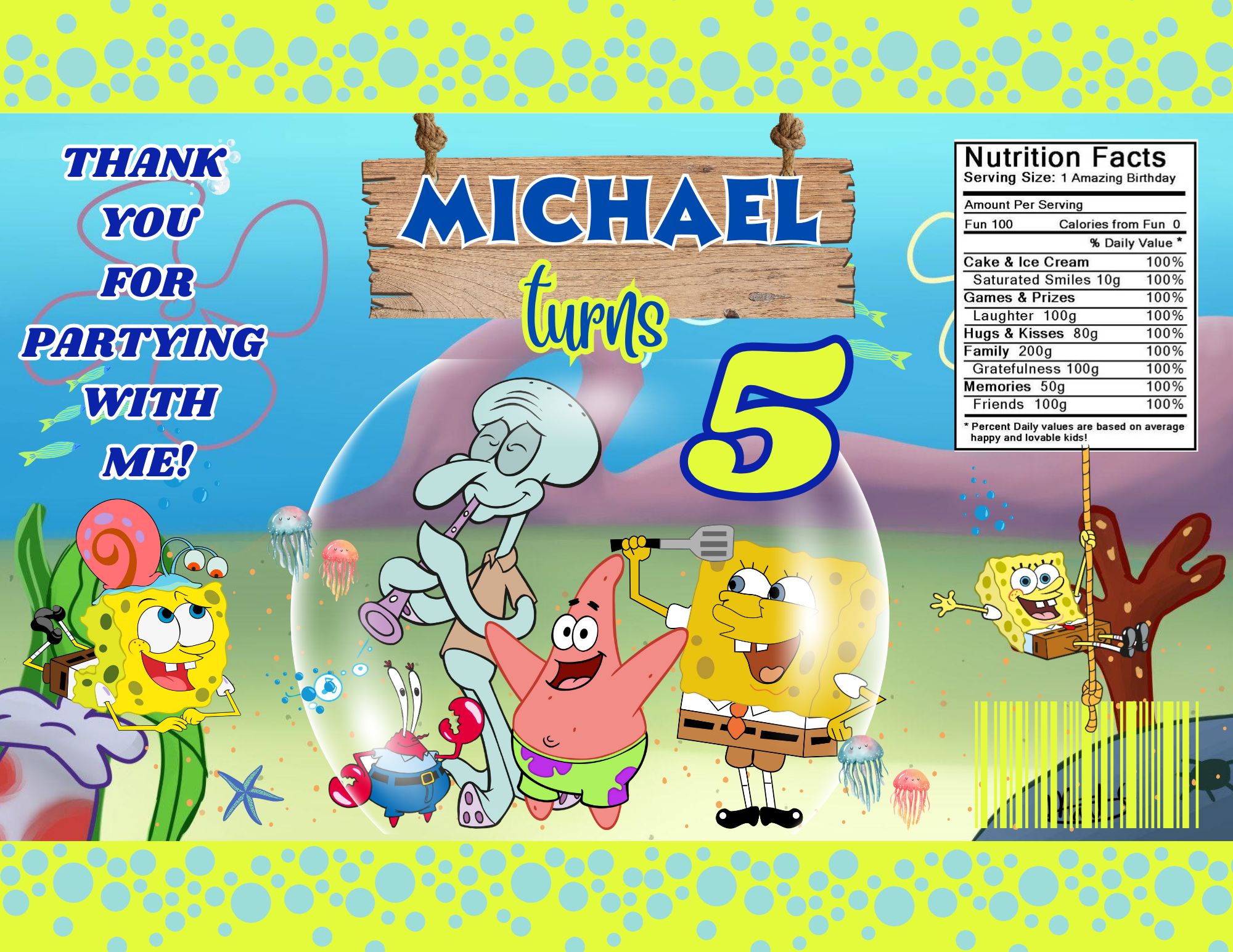 Sponge Bob Party Favor 1