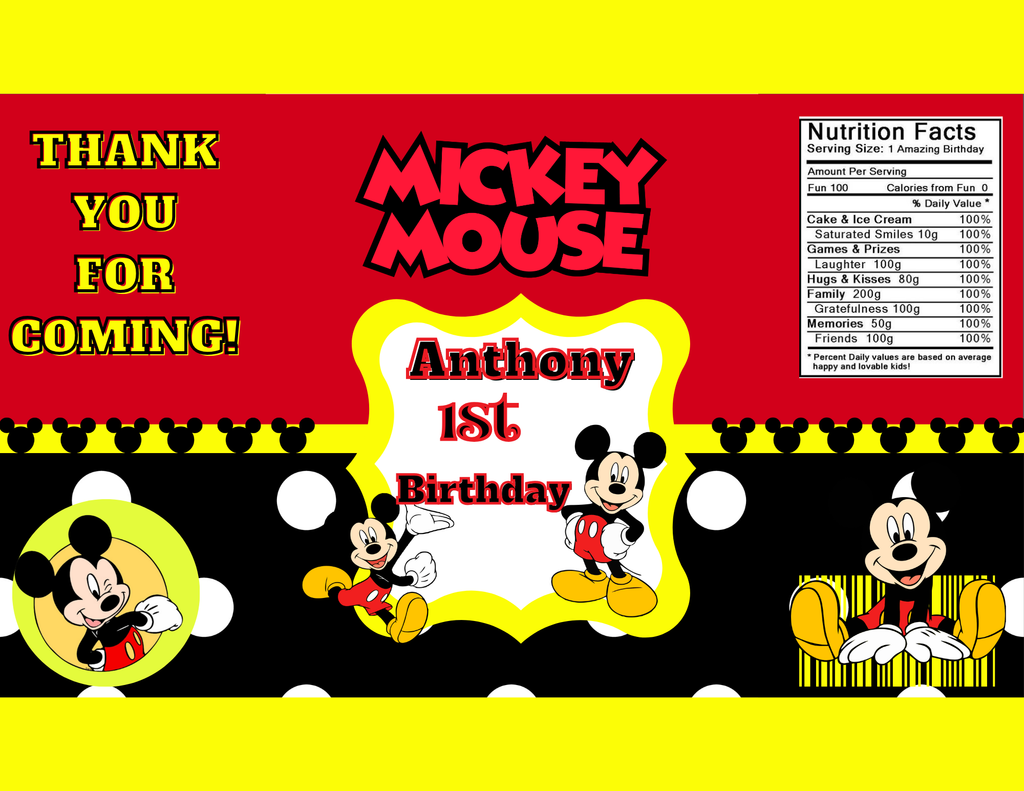 Micky Mouse Party Favors