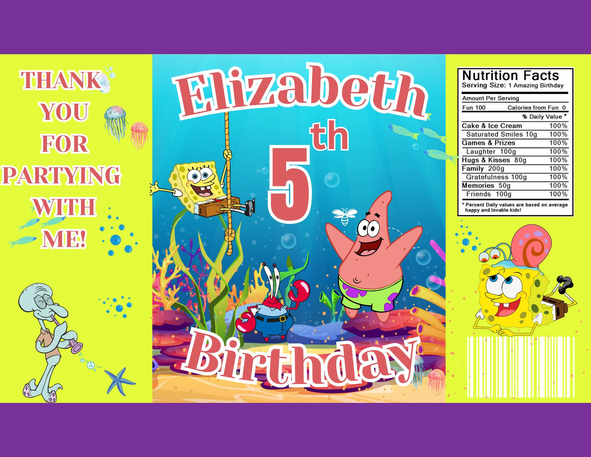 Sponge Bob Party Favor 1