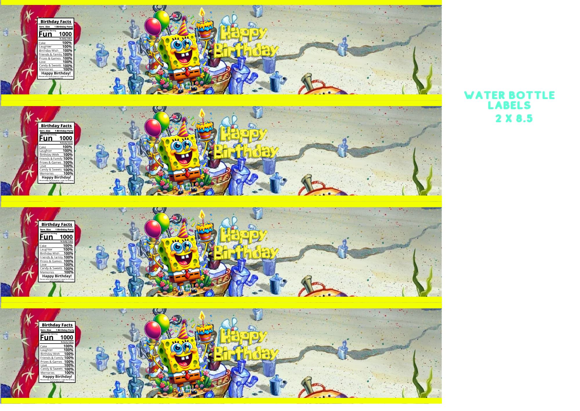 Sponge Bob Party Favor 2