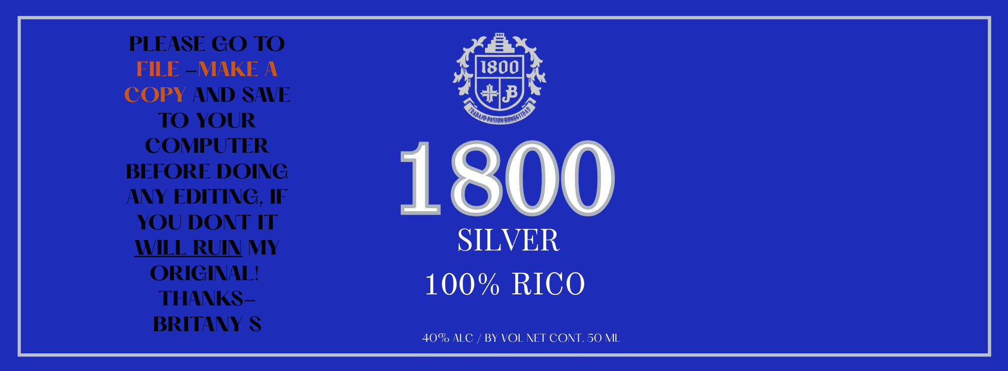 Liquor Labels