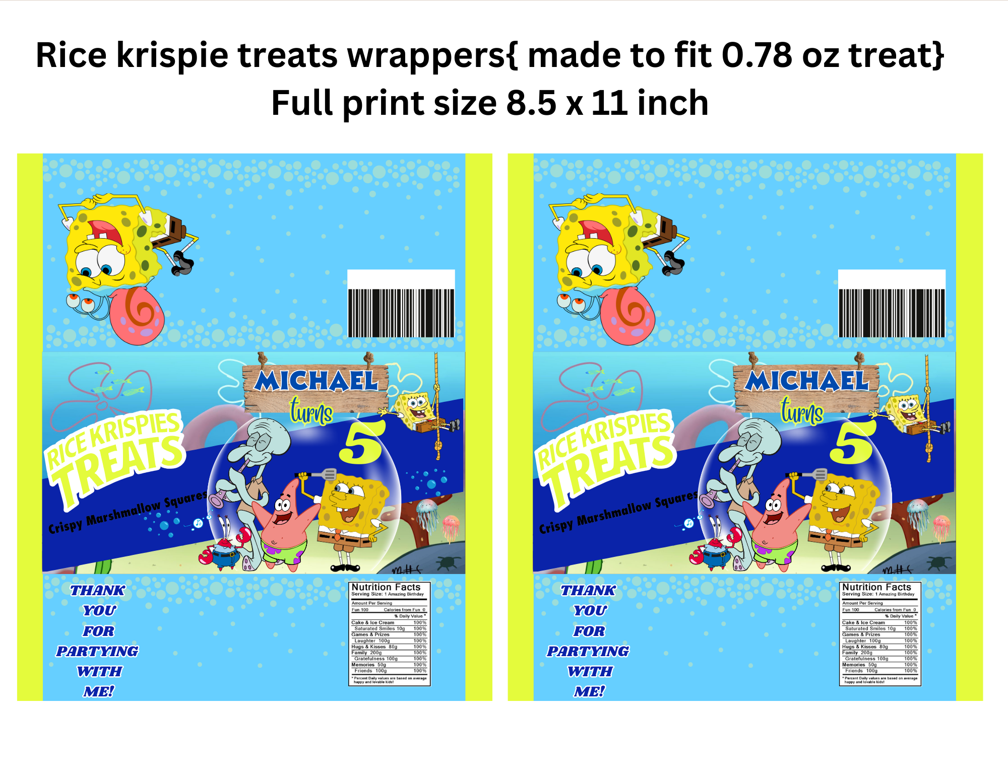 Sponge Bob Party Favor 1